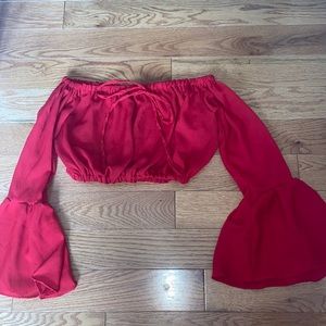 Off the shoulder crop top